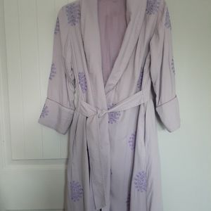 Soft Surroundings Lavender Louging House Coat Petite Medium